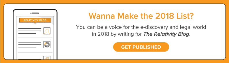 Write for The Relativity Blog to Make the 2018 List